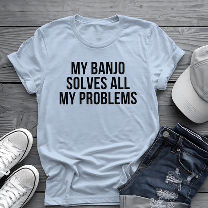 Banjo Problem Solver Tee 🎸 Funny Banjo Player Shirt