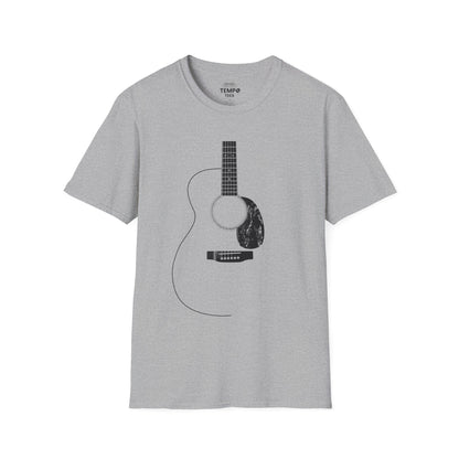 Minimalist Acoustic Guitar Tee 🎸 Clean Music Shirt - Guitar Lover Gift