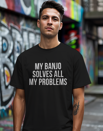 Banjo Problem Solver Tee 🎸 Funny Banjo Player Shirt