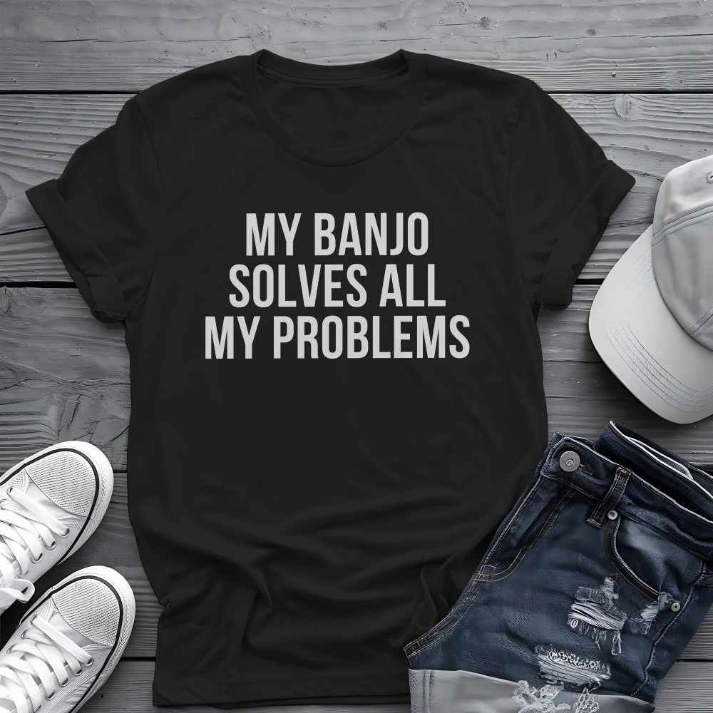 Banjo Problem Solver Tee 🎸 Funny Banjo Player Shirt