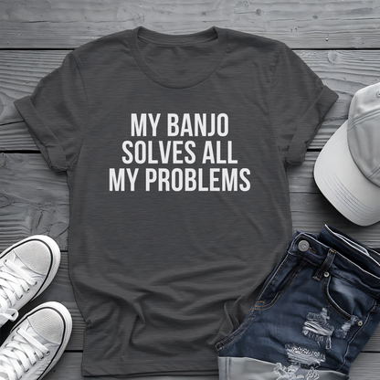 Banjo Problem Solver Tee 🎸 Funny Banjo Player Shirt