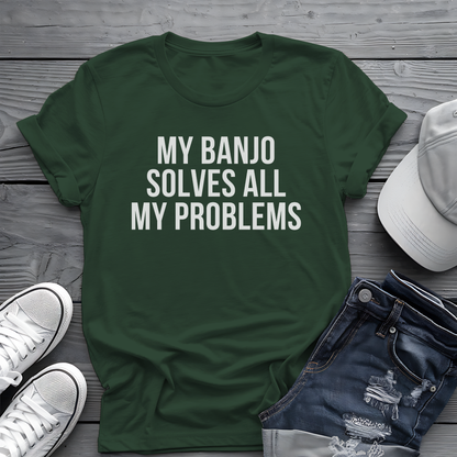 Banjo Problem Solver Tee 🎸 Funny Banjo Player Shirt