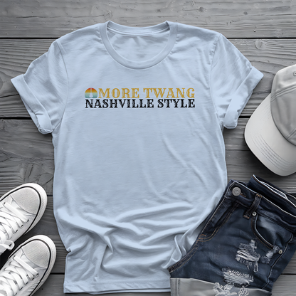 Nashville Twang Tee 🎸 Sunset Guitar - Funny Country Music Shirt
