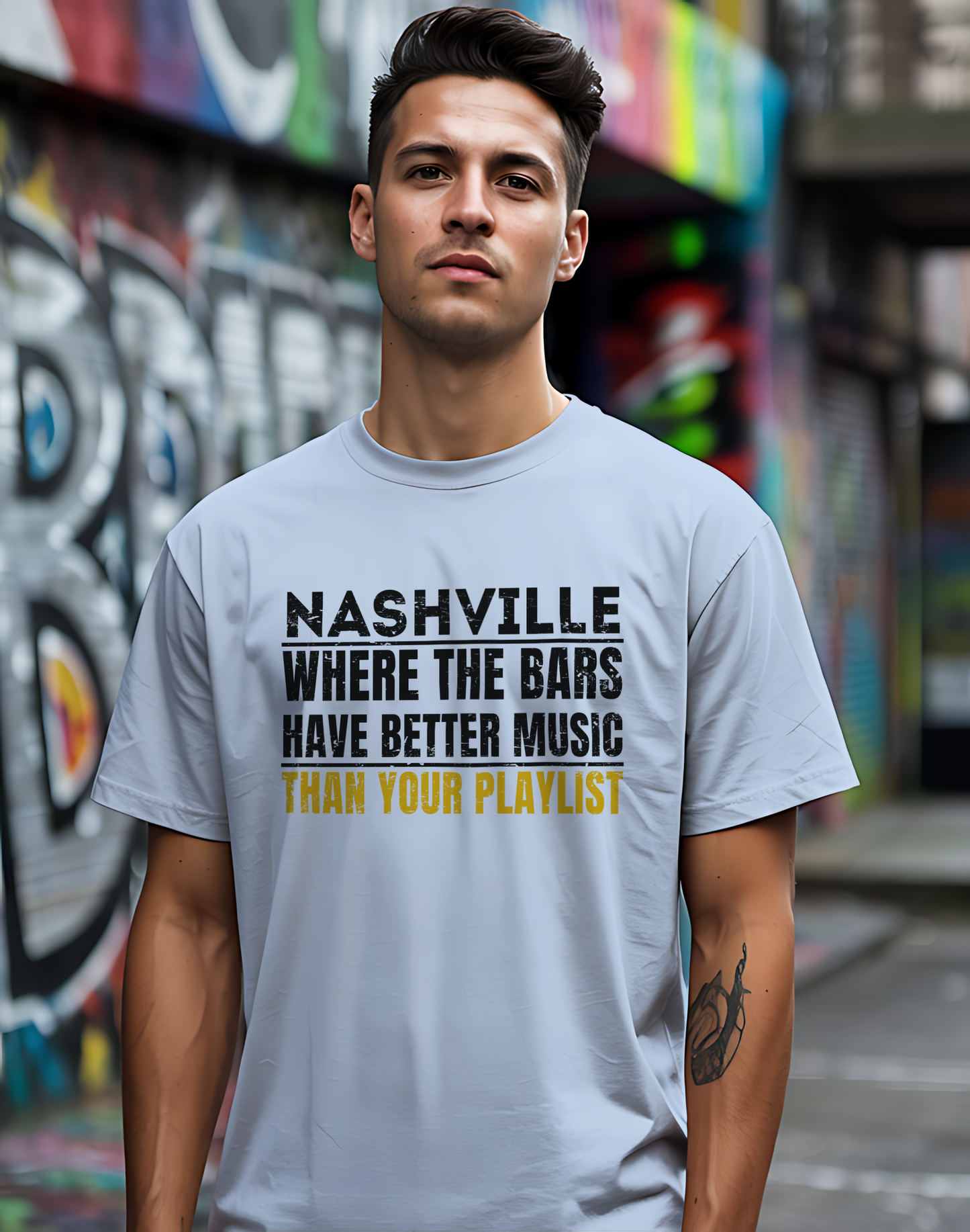 Nashville Live Music Tee 🎶 Funny Music City Shirt