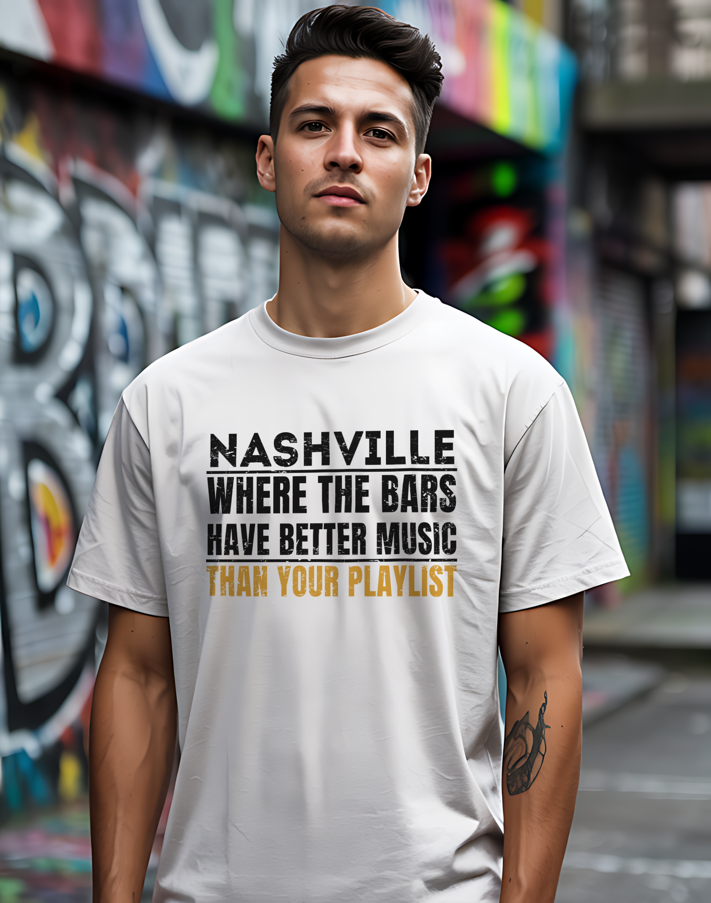 Nashville Live Music Tee 🎶 Funny Music City Shirt