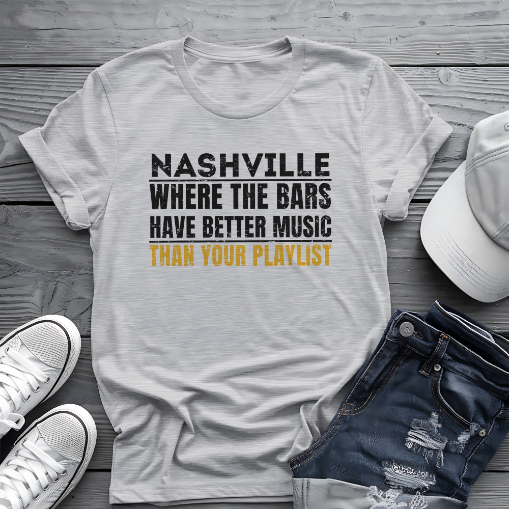 Nashville Live Music Tee 🎶 Funny Music City Shirt