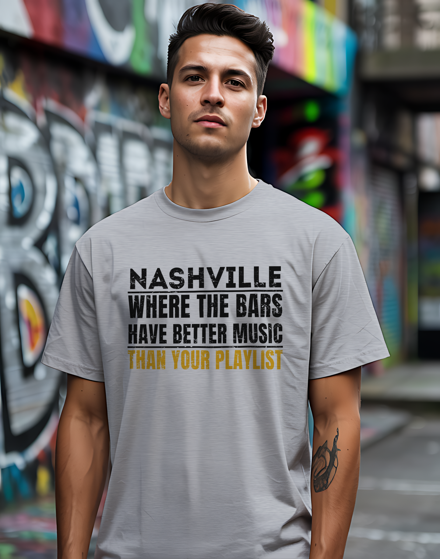 Nashville Live Music Tee 🎶 Funny Music City Shirt