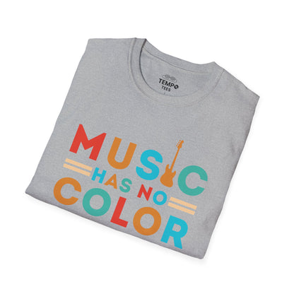 Music Has No Color Bass Tee 🎷 Unity Music Shirt - Equality Gift