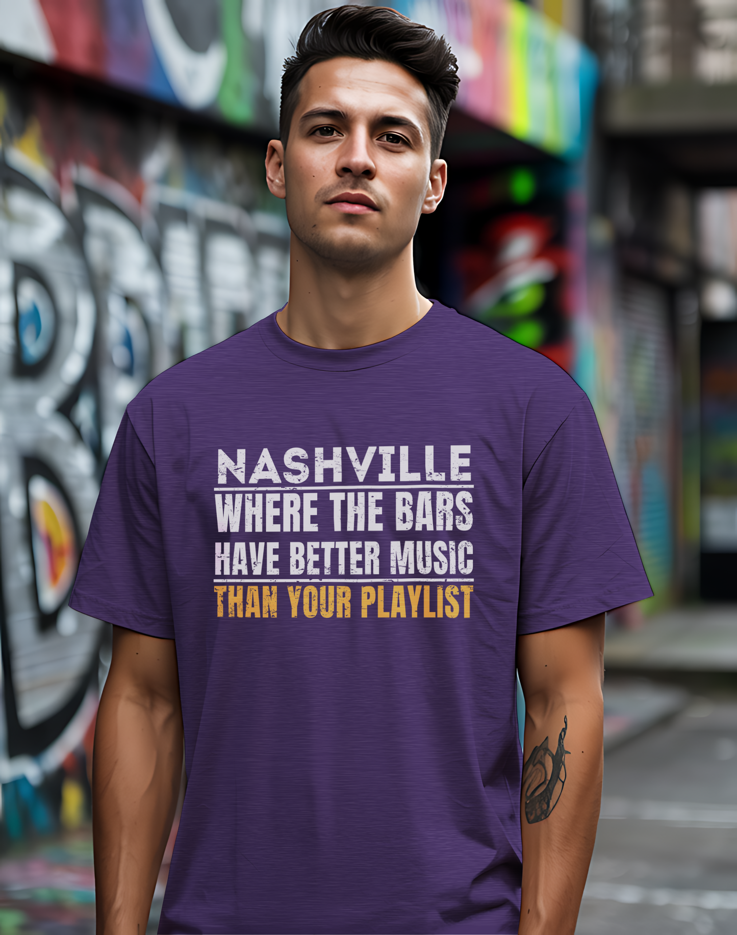Nashville Live Music Tee 🎶 Funny Music City Shirt