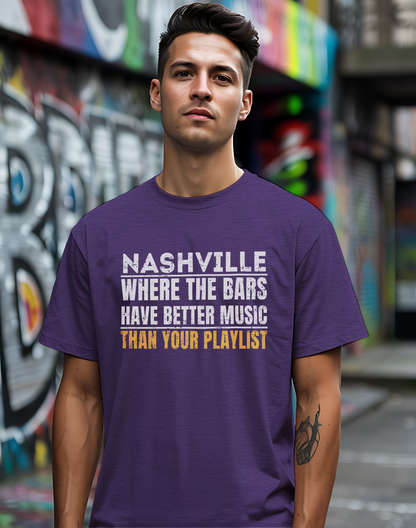 Nashville Live Music Tee 🎶 Funny Music City Shirt