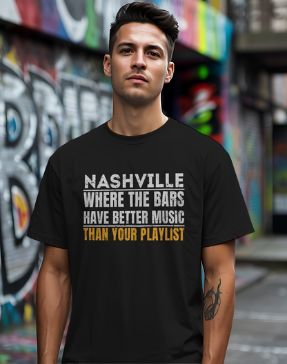 Nashville Live Music Tee 🎶 Funny Music City Shirt