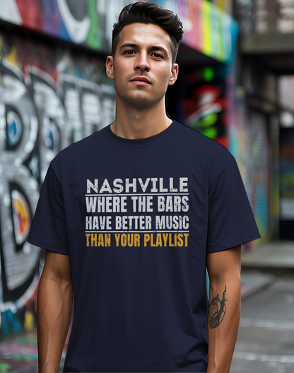 Nashville Live Music Tee 🎶 Funny Music City Shirt
