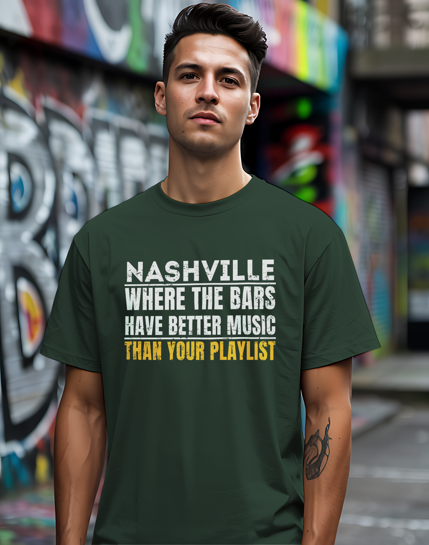 Nashville Live Music Tee 🎶 Funny Music City Shirt