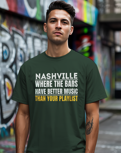 Nashville Live Music Tee 🎶 Funny Music City Shirt