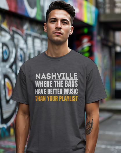 Nashville Live Music Tee 🎶 Funny Music City Shirt
