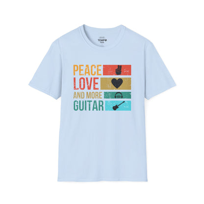 Peace Love Guitar Tee 🎸 Retro Icon Shirt - Music Lover Gift