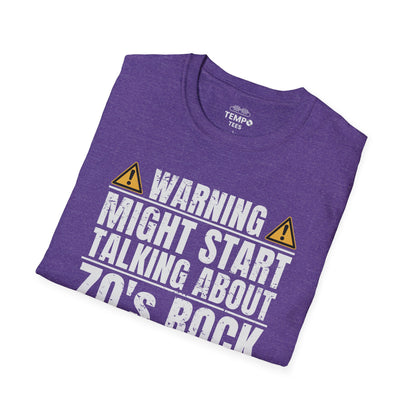 70s Rock Warning Tee ⚠️ Funny Music Lover Shirt