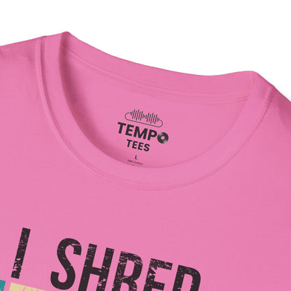 I Shred Therefore I Am T-Shirt 🎸 Retro Guitar Philosophy Shirt