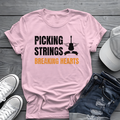 Picking Strings Tee 🎸 Wings Funny Music Shirt