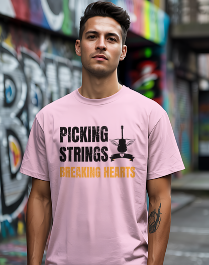 Picking Strings Tee 🎸 Wings Funny Music Shirt