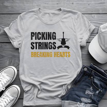 Picking Strings Tee 🎸 Wings Funny Music Shirt
