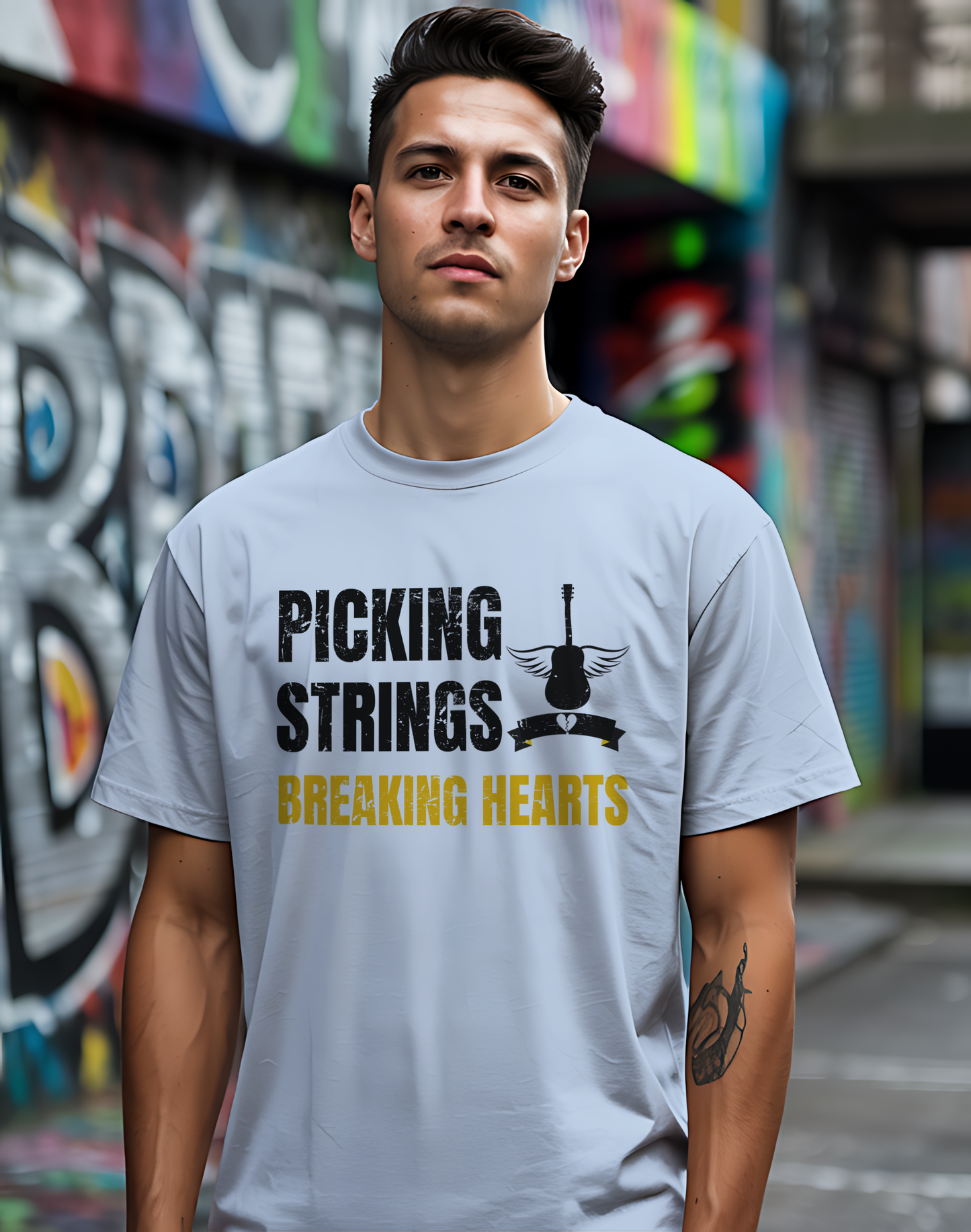 Picking Strings Tee 🎸 Wings Funny Music Shirt