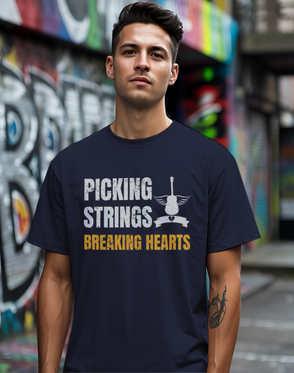 Picking Strings Tee 🎸 Wings Funny Music Shirt
