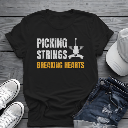 Picking Strings Tee 🎸 Wings Funny Music Shirt