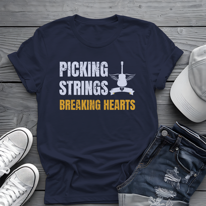Picking Strings Tee 🎸 Wings Funny Music Shirt