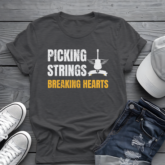 Picking Strings Tee 🎸 Wings Funny Music Shirt