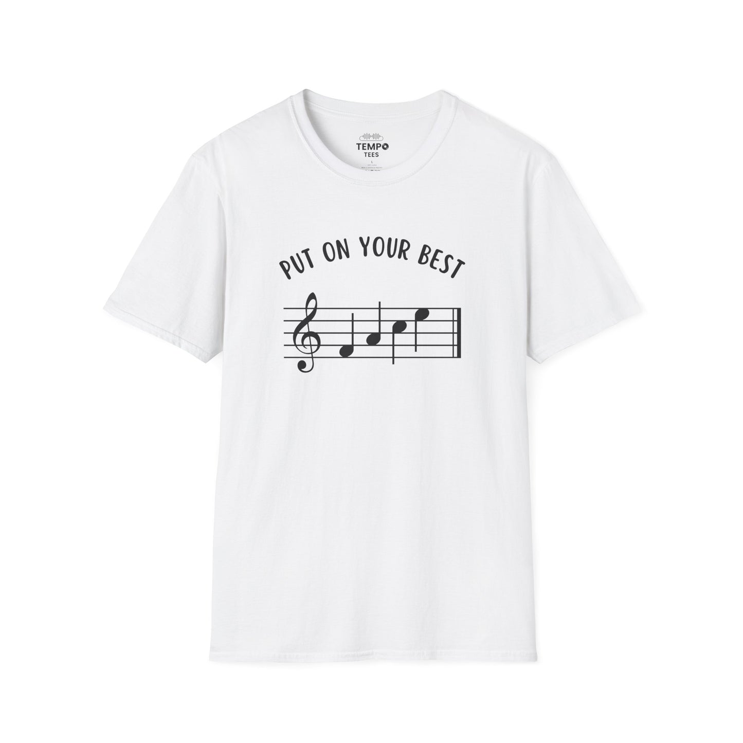 Put On Your Best FACE Tee 🎶 Musical Notes Shirt - Motivational Musician Gift