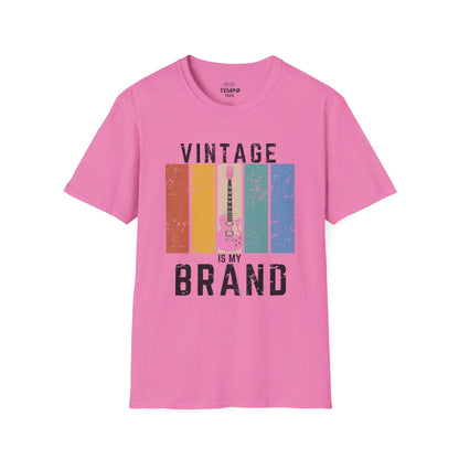 Vintage Is My Brand Tee 🎸 Retro Guitar Shirt - Vintage Style Gift