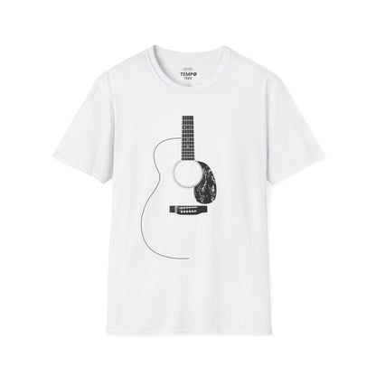 Minimalist Acoustic Guitar Tee 🎸 Clean Music Shirt - Guitar Lover Gift