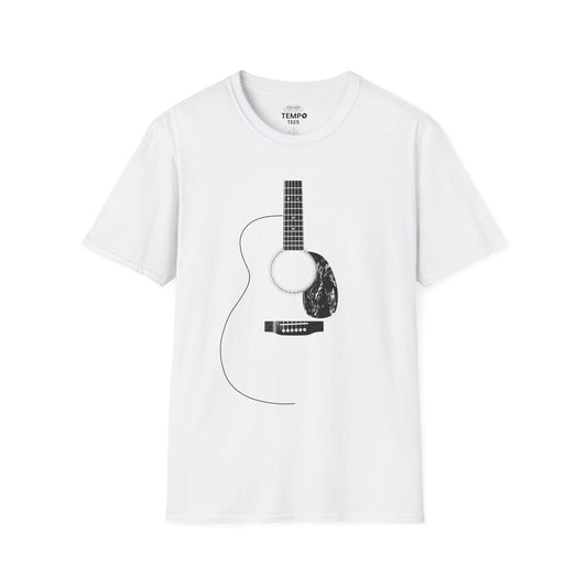 Minimalist Acoustic Guitar Tee 🎸 Clean Music Shirt - Guitar Lover Gift