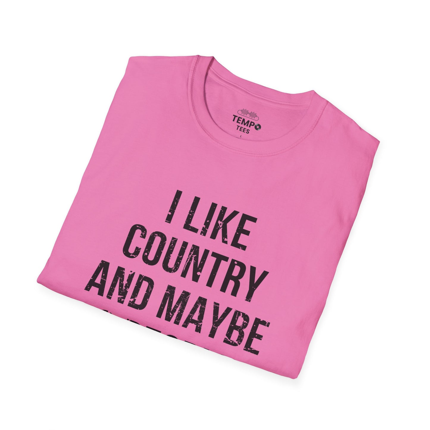 I Like Country and Maybe 3 People Tee 🤠 Bold Introvert Country Shirt - Distressed Design