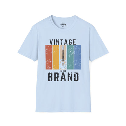 Vintage Is My Brand Tee 🎸 Retro Guitar Shirt - Vintage Style Gift