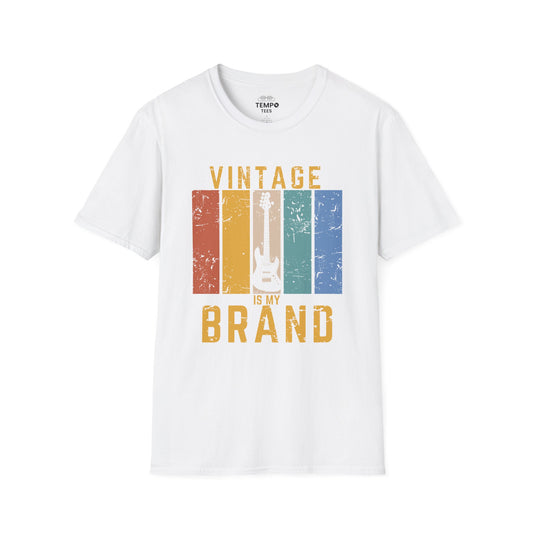 Vintage Is My Brand Tee 🎸 Retro Bass Guitar Shirt - Vintage Style Gift