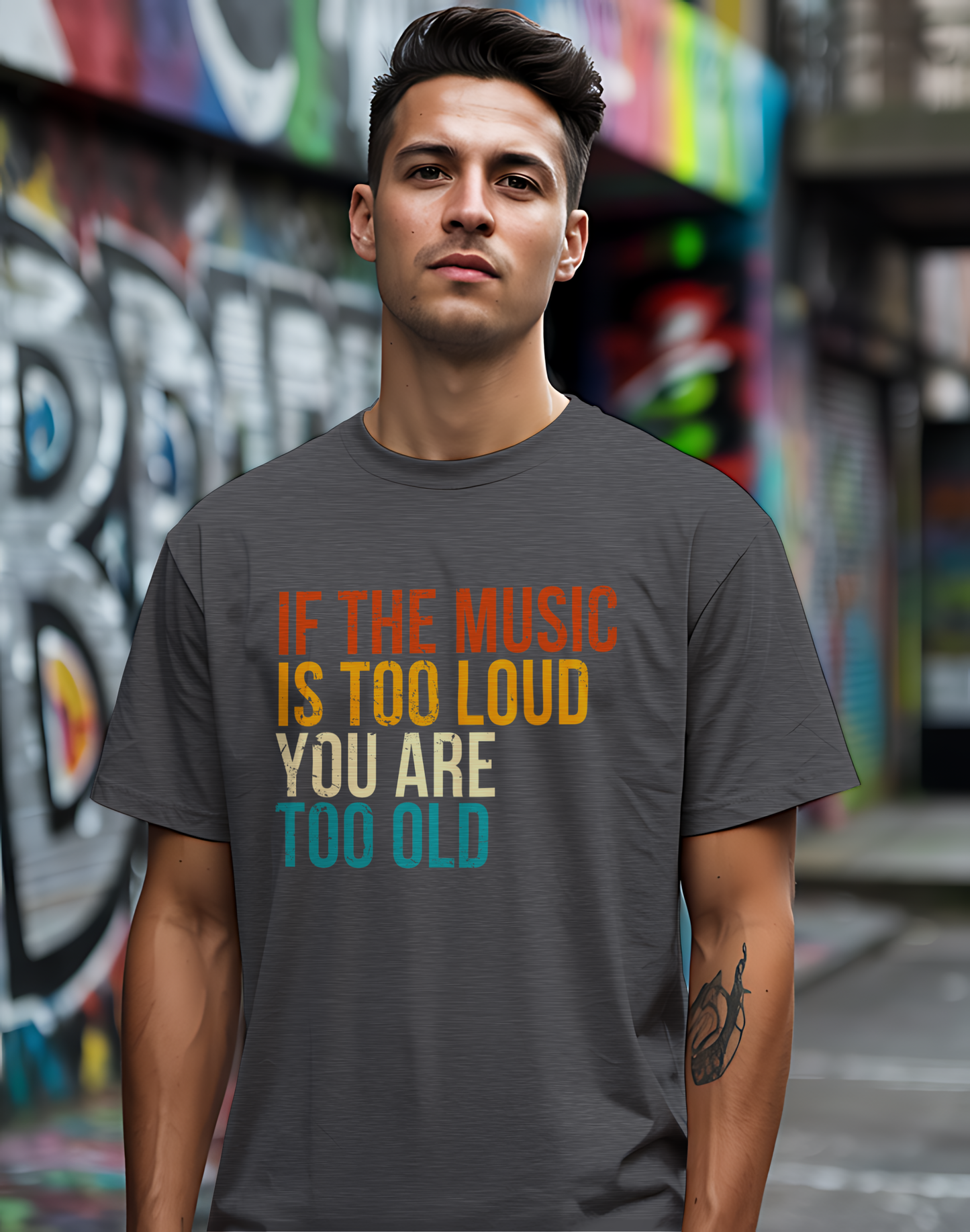 Loud Music Old Person Tee 🎶 Funny Retro Age Shirt