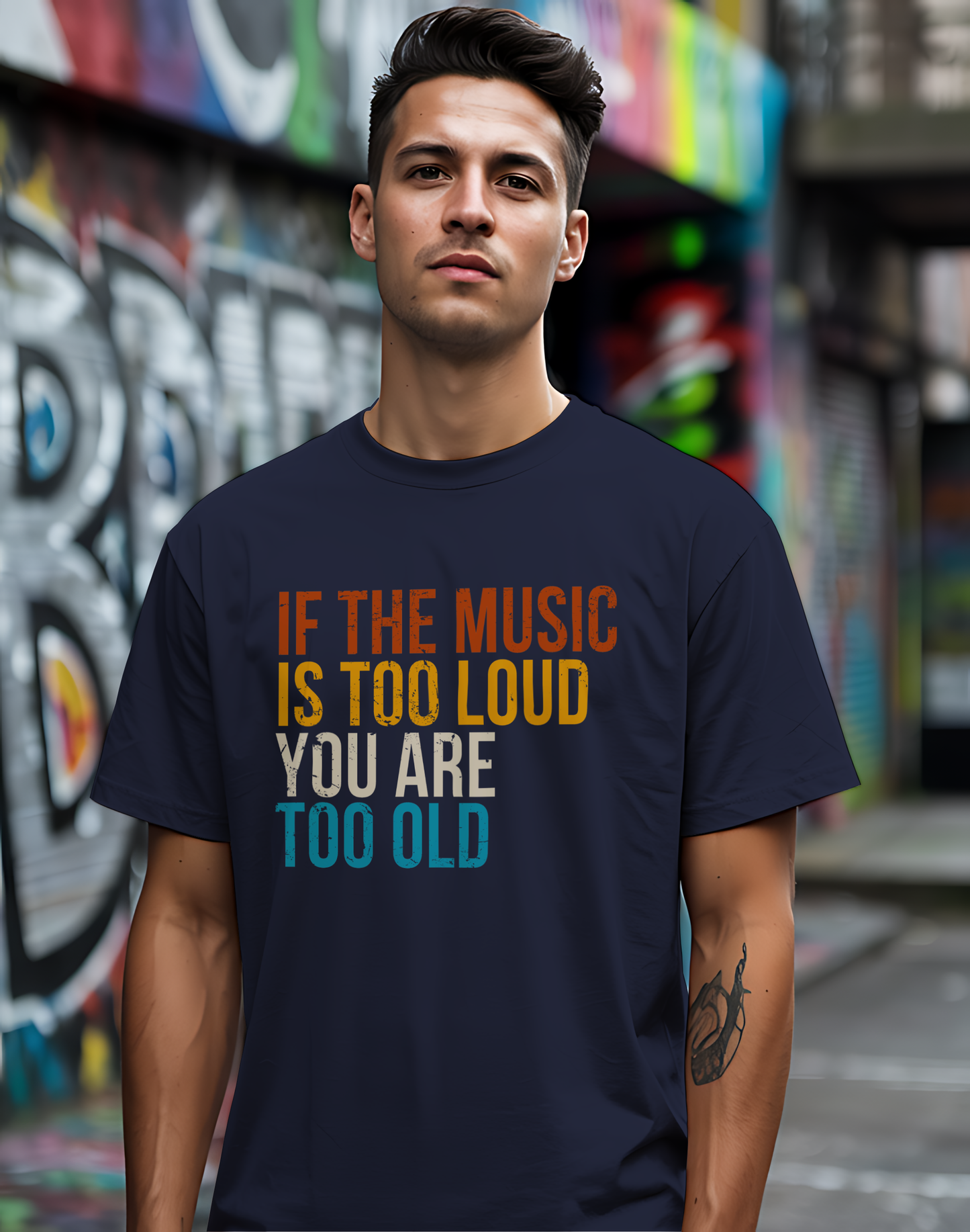 Loud Music Old Person Tee 🎶 Funny Retro Age Shirt