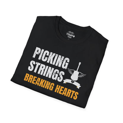 Picking Strings Tee 🎸 Wings Funny Music Shirt