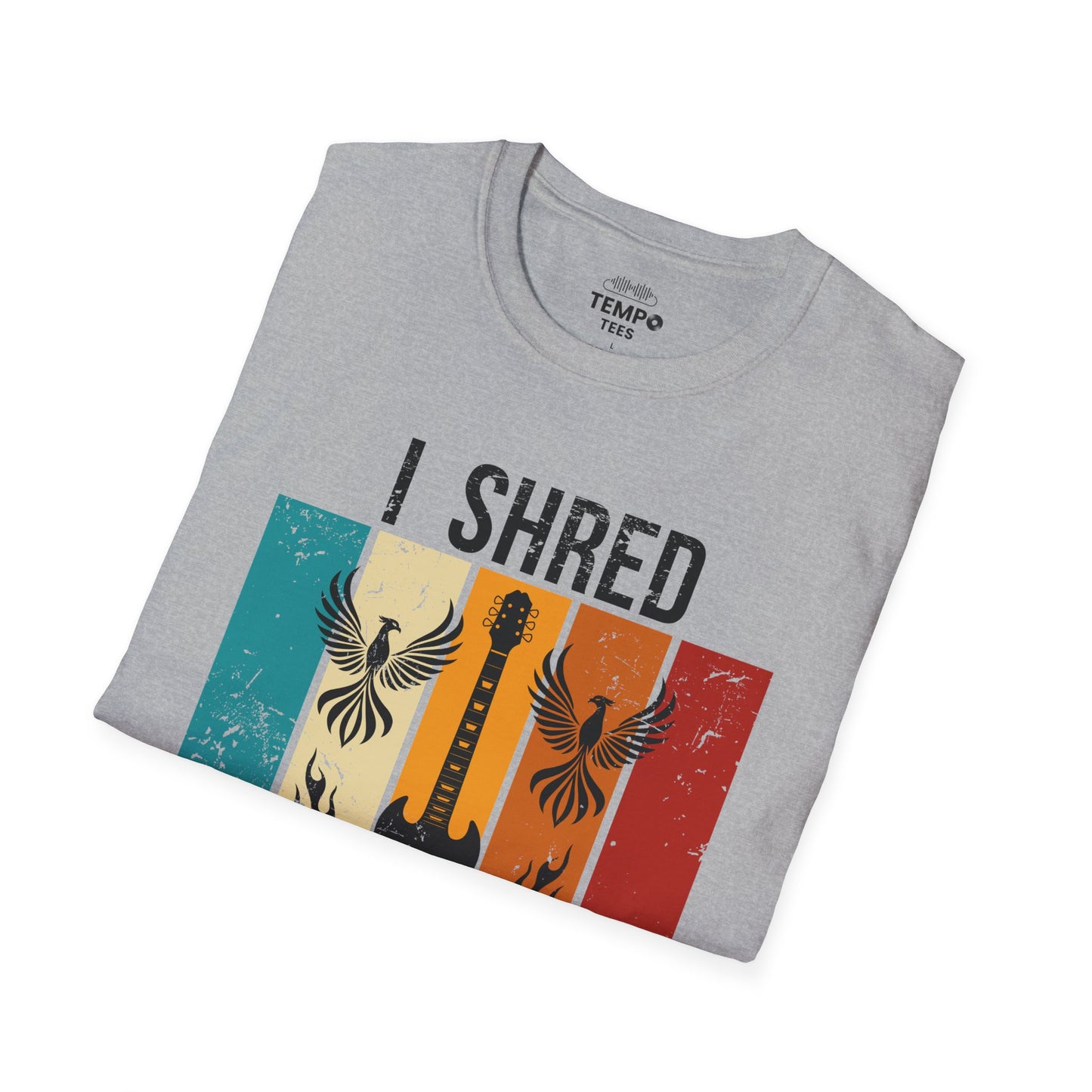 I Shred Therefore I Am T-Shirt 🎸 Retro Guitar Philosophy Shirt