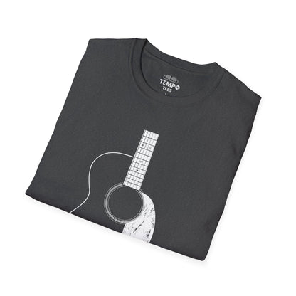 Minimalist Acoustic Guitar Tee 🎸 Clean Music Shirt - Guitar Lover Gift