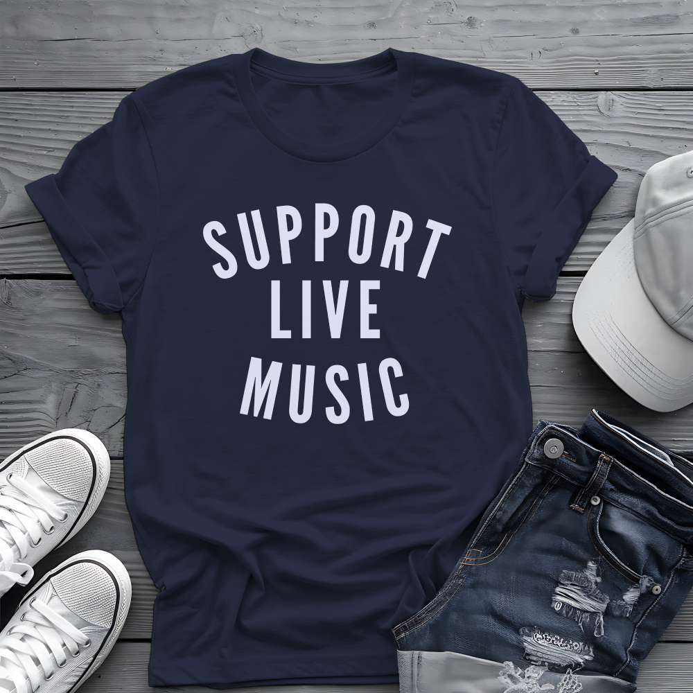 Support Live Music Tee 🎶 Concert Lover Shirt - Music Advocate Gift