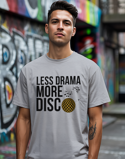 Less Drama More Disco Tee 🕺 Funny Retro 70s Shirt