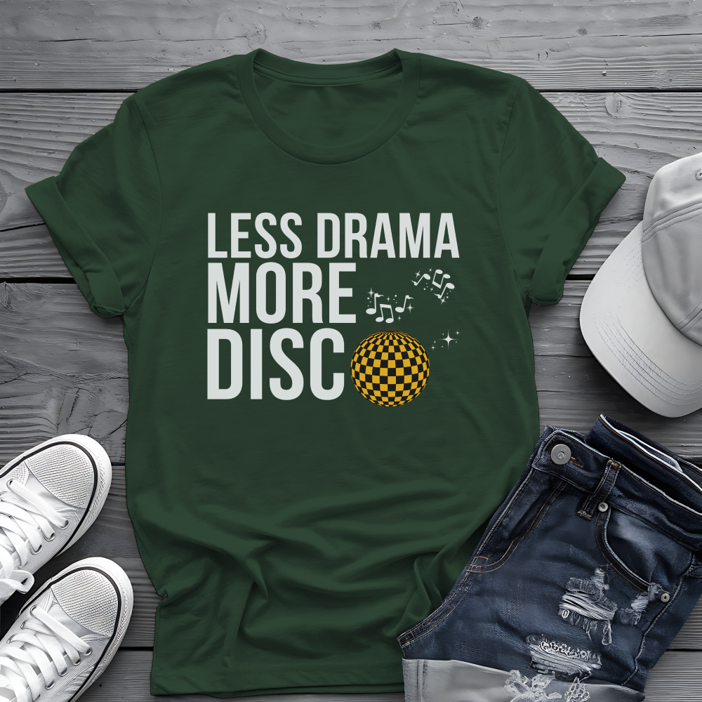 Less Drama More Disco Tee 🕺 Funny Retro 70s Shirt