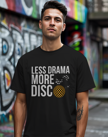 Less Drama More Disco Tee 🕺 Funny Retro 70s Shirt