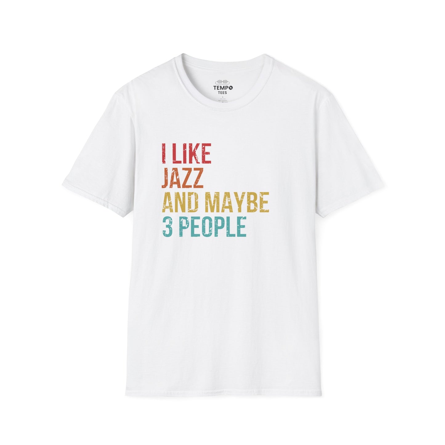 I Like Jazz and Maybe 3 People Tee 🎷 Funny Introverted Jazz Shirt - Retro Design