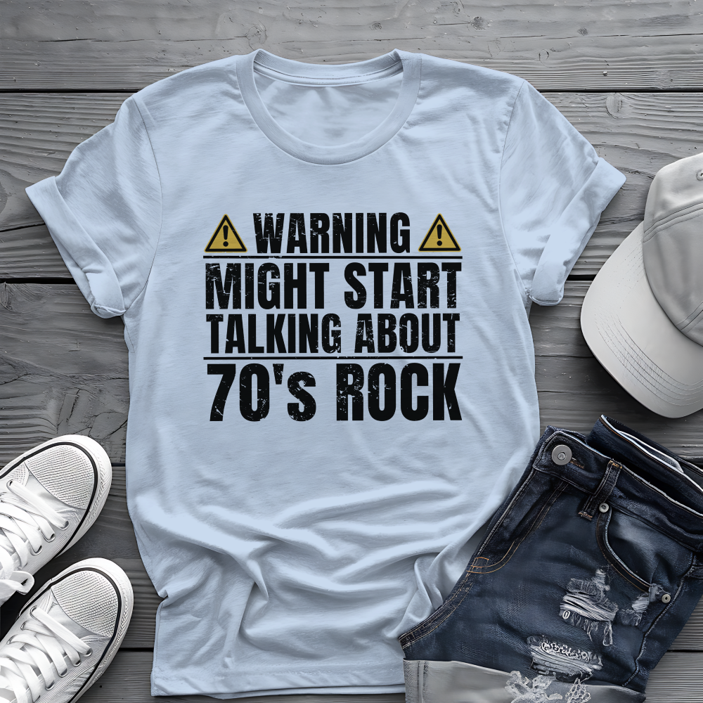 70s Rock Warning Tee ⚠️ Funny Music Lover Shirt