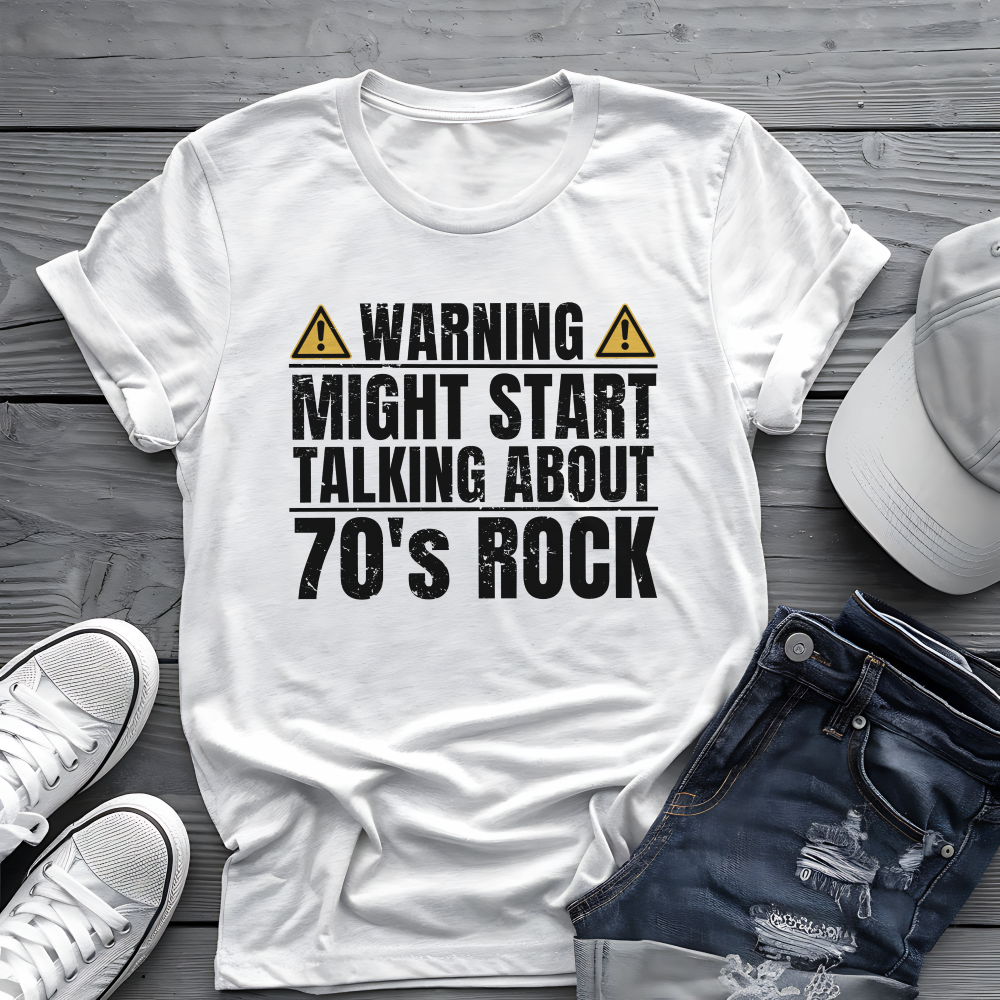 70s Rock Warning Tee ⚠️ Funny Music Lover Shirt
