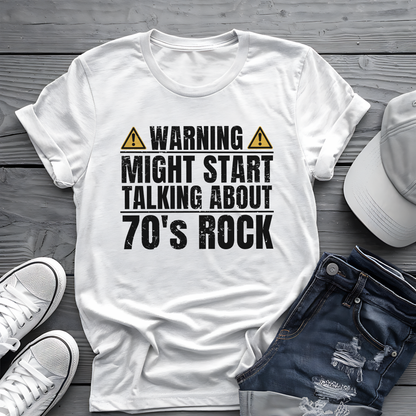 70s Rock Warning Tee ⚠️ Funny Music Lover Shirt